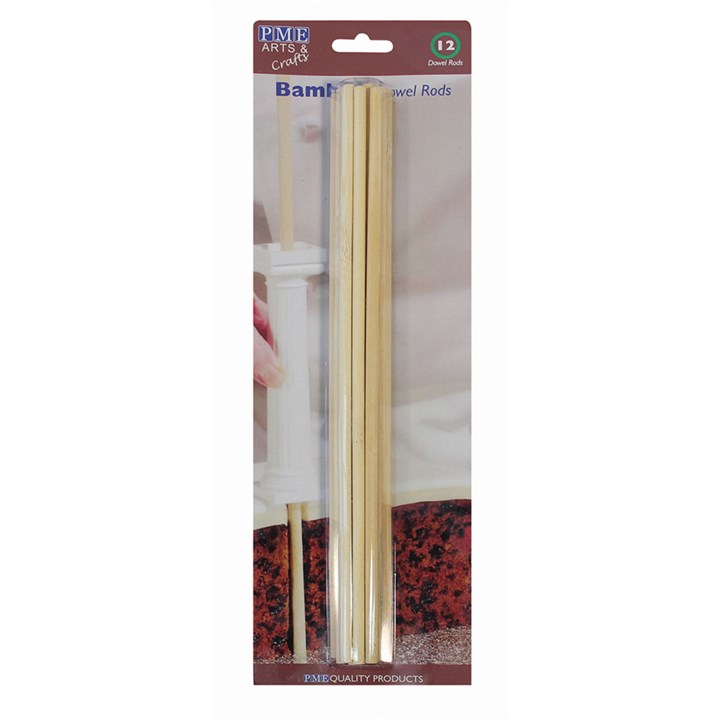 PME 12 Bamboo Cake Dowel Rods - 12''