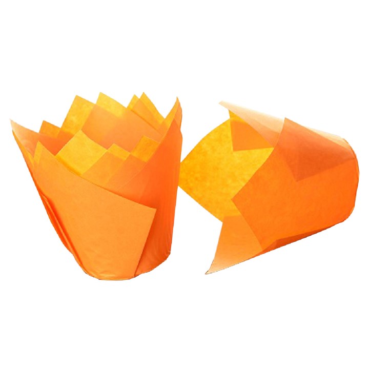 Orange Tulip Cupcake Case - Pack of 50