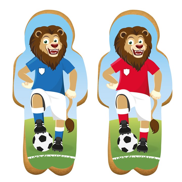Footballing Lion Gingerbread Sugar Plaques