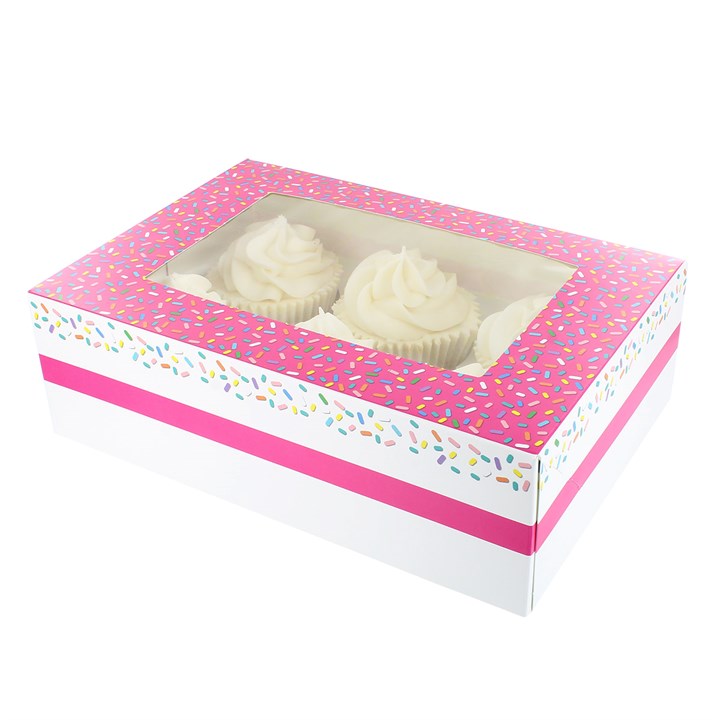6/12 Cupcake Box - Sprinkles-20PK