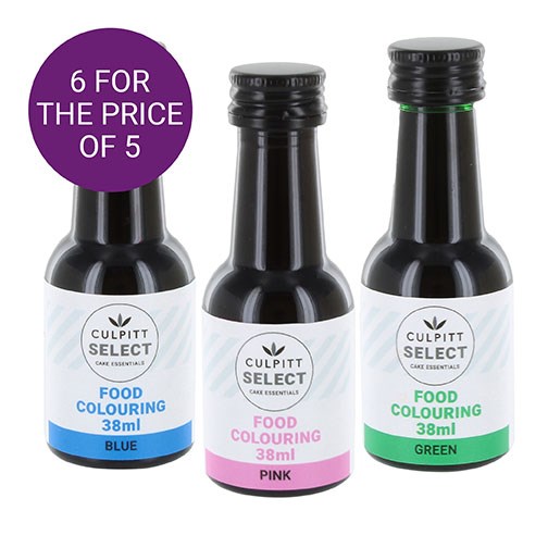 6 for 5 Culpitt Select Food Colours