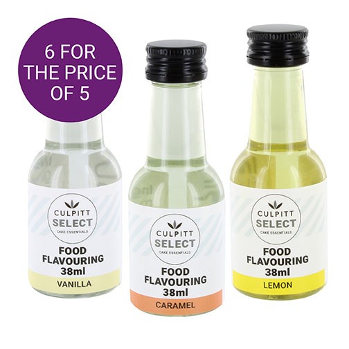 6 for the price of 5 on Culpitt Select food flavours