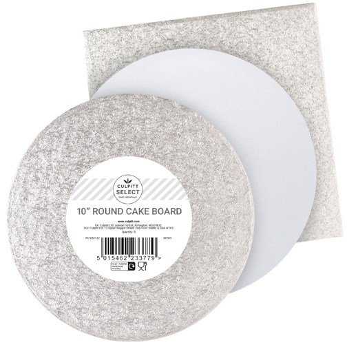 Silver and White Cake Boards