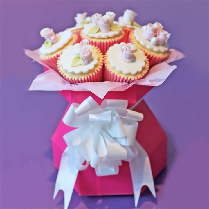 Purple Cupcakes Scatola per bouquet di cupcake, color