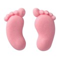 Pink Pairs of Feet Sugar Pipings - single Alternative Image