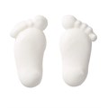 White Pairs of Feet Sugar Pipings - single Alternative Image