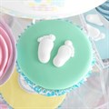 White Pairs of Feet Sugar Pipings - single Alternative Image
