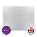 Culpitt Premium 20'' x 12'' Oblong Silver Cake Board Alternative Image