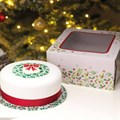 8'' (203mm) Christmas Double Thick Round Cake Card - single Alternative Image