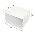 10" Cake Box & Transparent Lid Combo - 10 Sets Alternative Image