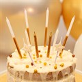 10 Gold Sparkle Cake Topper Candles Alternative Image