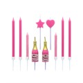 10 Pink Fizz Cake Topper Candles - Single Alternative Image