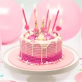 10 Pink Fizz Cake Topper Candles - Single Alternative Image