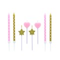8 Stars & Hearts Cake Topper Candles - Single Alternative Image