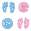 Gender Reveal Sugar Decorations - 12 pieces - single Alternative Image