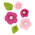 Culpitt Pink Flower and Leaves - 16 pieces Alternative Image