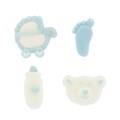 Baked with Love Baby Boy Cupcake Decorations - single Alternative Image