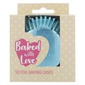 BWL - Ice Blue Foil Baking Cases - 50 pack Alternative Image