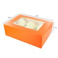 Baked With Love 6/12 Cupcake Box - Tangerine Twin Pack (2's)-Single Alternative Image