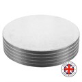 Culpitt Premium 5'' Round Silver Cake Boards - 5 Pack Alternative Image