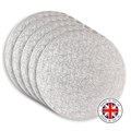 Culpitt Premium 5'' Round Silver Cake Boards - 5 Pack Alternative Image