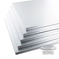 Culpitt Standard 12'' Square Individually Wrapped Silver Cake Boards - 5 Pack Alternative Image