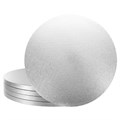 Culpitt Standard 10'' Round Silver Cake Boards - 5 Pack Alternative Image