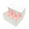 4.5" Deep White Cupcake Box - 6 Hole Alternative Image