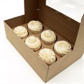 Kraft Brown 6 Hole Cupcake Box with Window Alternative Image