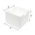 8" White Cake Box Base - 10 Pack Alternative Image