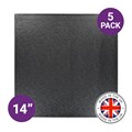 Culpitt Premium 14'' Square Black Cake Boards - 5 Pack Alternative Image