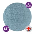 Culpitt Premium 14'' Round Light Blue Cake Boards - 5 Pack Alternative Image