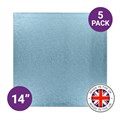 Culpitt Premium 14'' Square Light Blue Cake Boards - 5 Pack Alternative Image