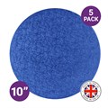 Culpitt Premium 10'' Round Dark Blue Cake Boards - 5 Pack Alternative Image