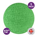Culpitt Premium 12'' Round Green Cake Boards - 5 Pack Alternative Image