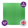 Culpitt Premium 12'' Square Green Cake Boards - 5 Pack Alternative Image