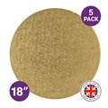 Culpitt Premium 18'' Round Gold Cake Boards - 5 Pack Alternative Image