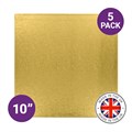 Culpitt Premium 10'' Square Gold Cake Boards - 5 Pack Alternative Image