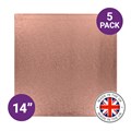 Culpitt Premium 14'' Square Rose Gold Cake Boards - 5 Pack Alternative Image