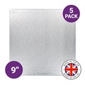 Culpitt Premium 9'' Square Silver Cake Boards - 5 Pack Alternative Image