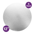 Culpitt Standard 12'' Round Silver Cake Boards - 5 Pack Alternative Image