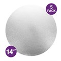 Culpitt Standard 14'' Round Silver Cake Boards - 5 Pack Alternative Image