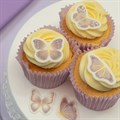 Lilac & Gold Butterflies Sugar Decorations Alternative Image