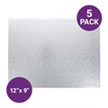 Culpitt Standard 12'' x 9'' Oblong Silver Cake Boards - 5 Pack Alternative Image