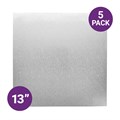 Culpitt Standard 13'' Square Silver Cake Boards - 5 Pack Alternative Image