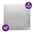 Culpitt Standard 14'' Square Silver Cake Boards - 5 Pack Alternative Image