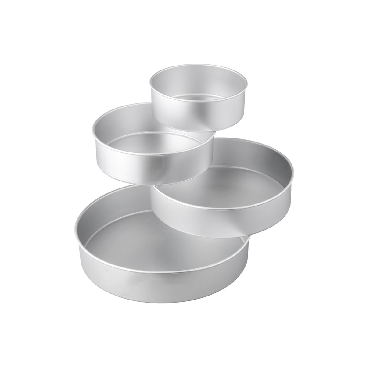 Wilton Performance Pans Aluminum 4-Piece Large Round Cake Pan Set with  14-Inch, 12-Inch, 10-Inch and 8-Inch Cake Pans