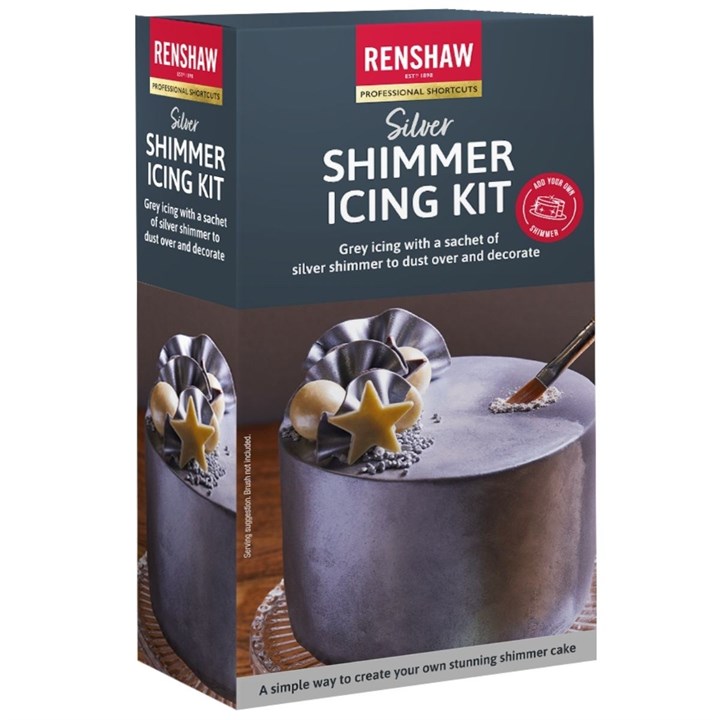 Renshaw Shimmer Icing Kit - Silver -6 x 500g