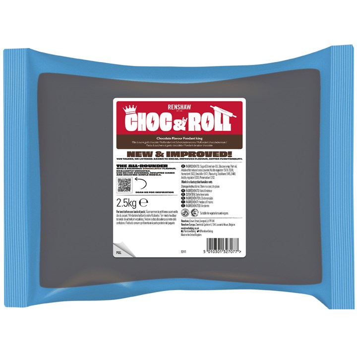 Renshaw Choc & Roll Sugar Paste - Chocolate - 2 x 2.5kg