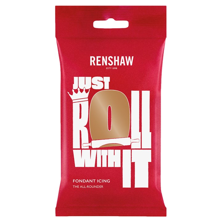 Renshaw Just Roll with It Sugar Paste - Teddy Brown - 1 x 250g